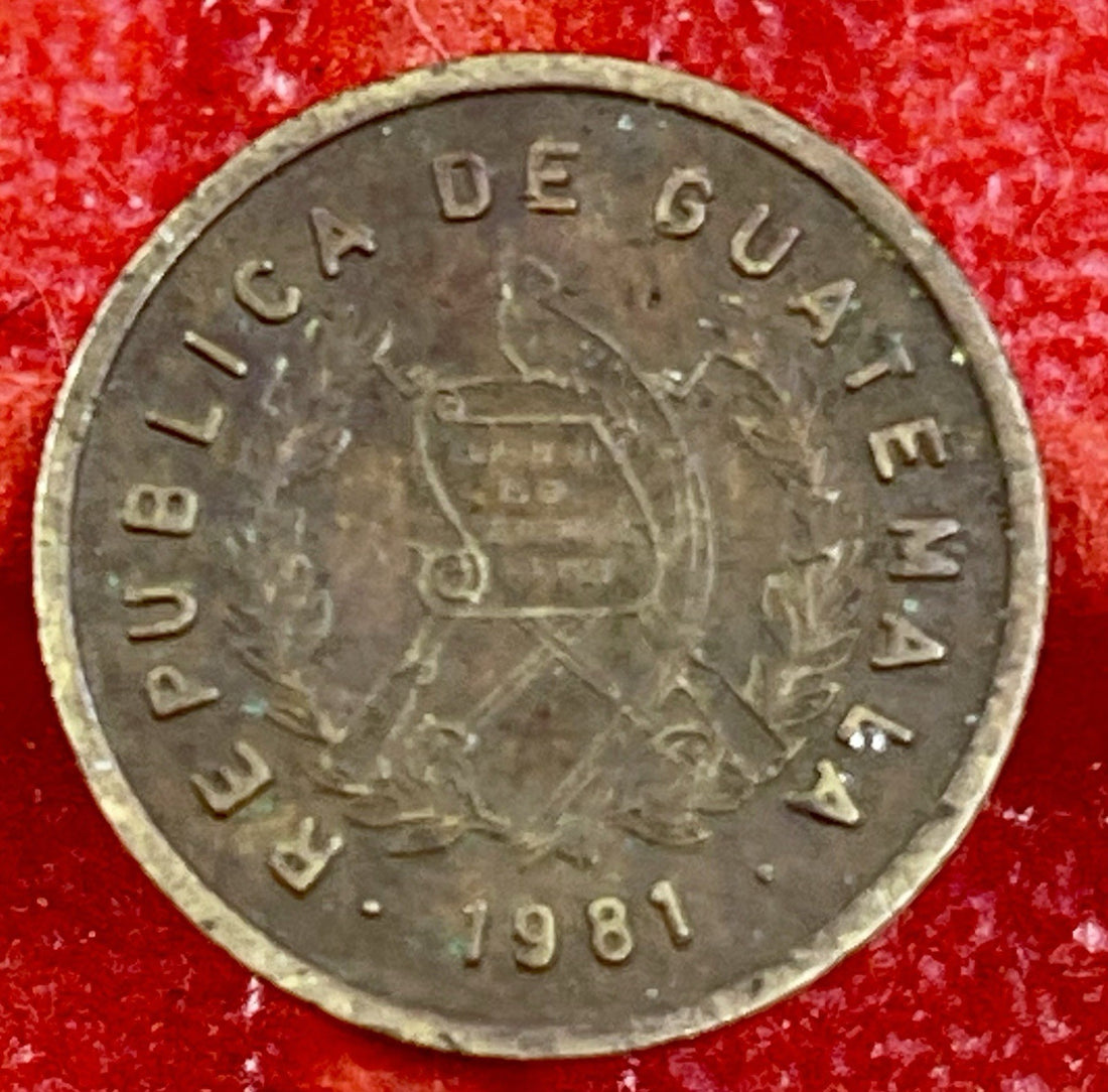 Guatemala 1-Centavo Coin, 1981. KM# 275, Brass