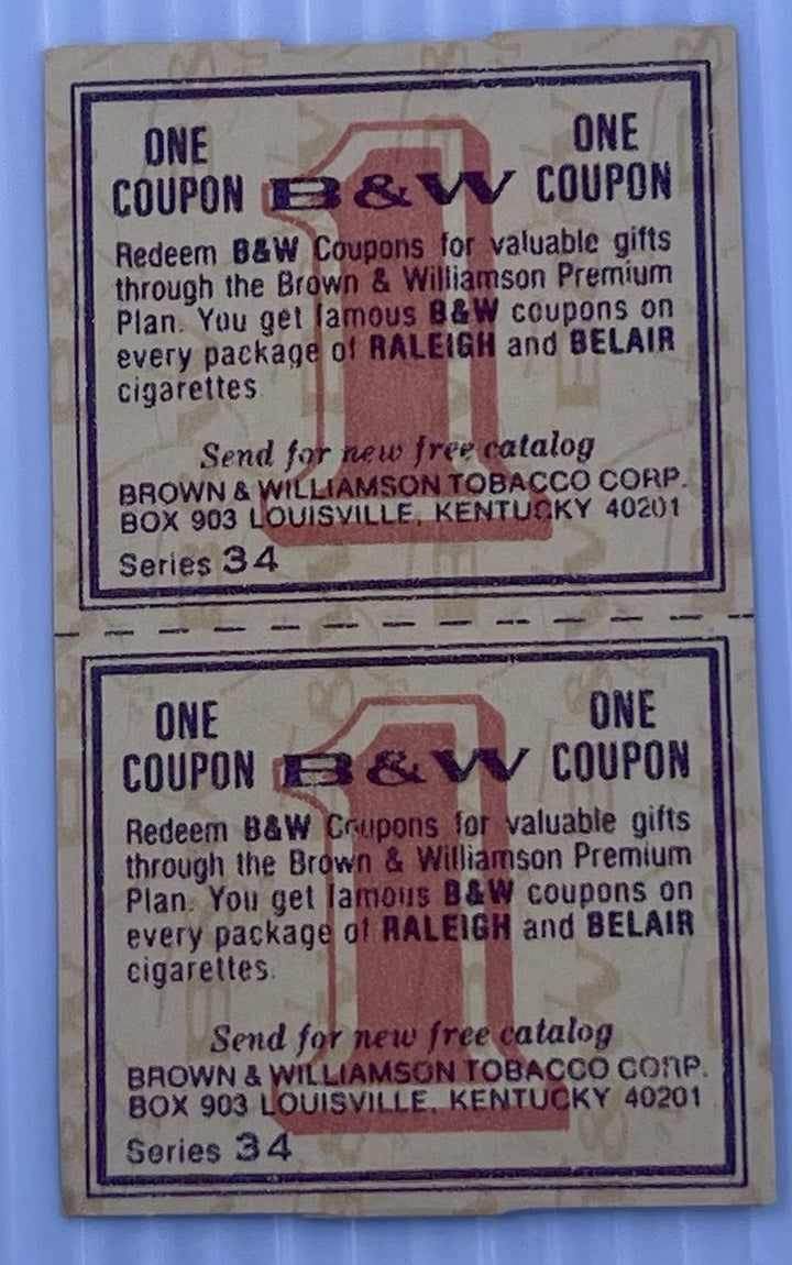 Lot 2 of B&W Brown & Williamson Tobacco Stamps