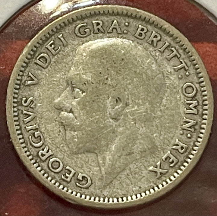 1927 Great Britain 6 Pence .925 Silver Coin KM# 815 Sixpence .