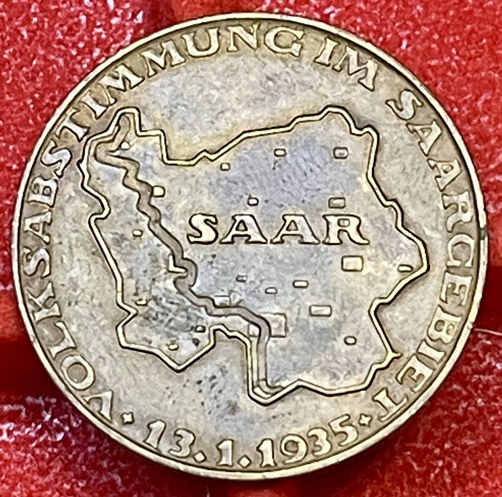 Third Reich German Saar Saarland  Plebiscite Medal - Saar Is German Forever 1935
