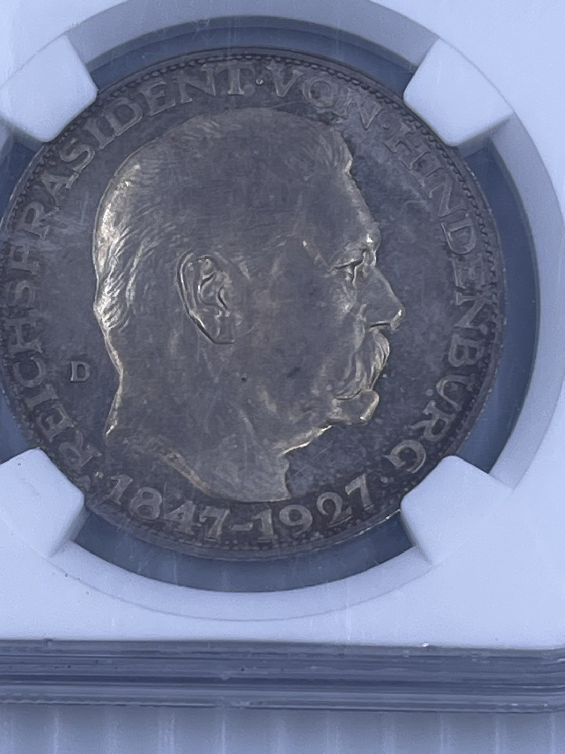 1927 D Germany-Karl Goetz Medal, K-386 Hindenburg 80th B-Day, NGC MS63
