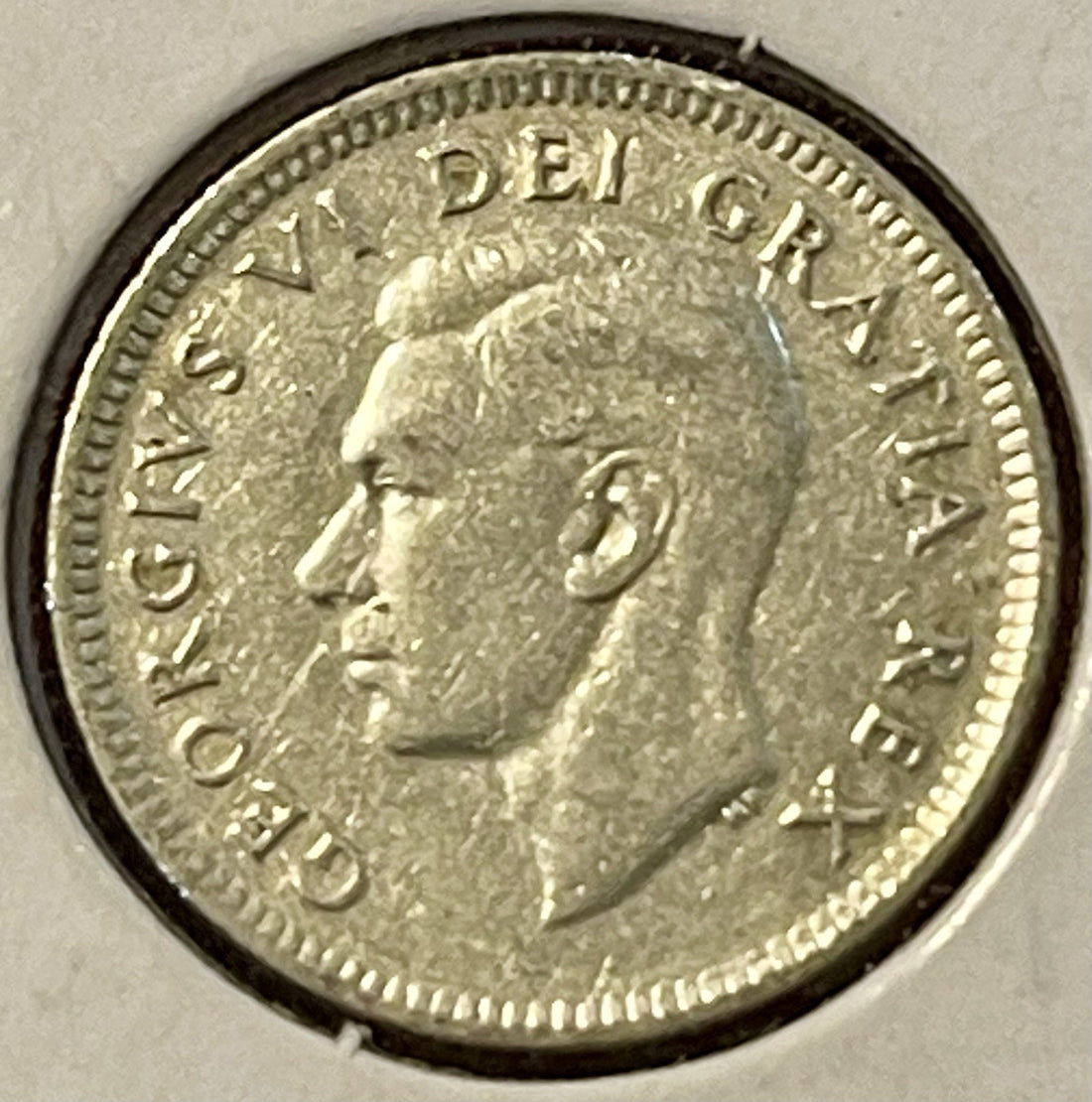 1951 Canada Silver 10 Cents Coin .800 Silver George VI Dime