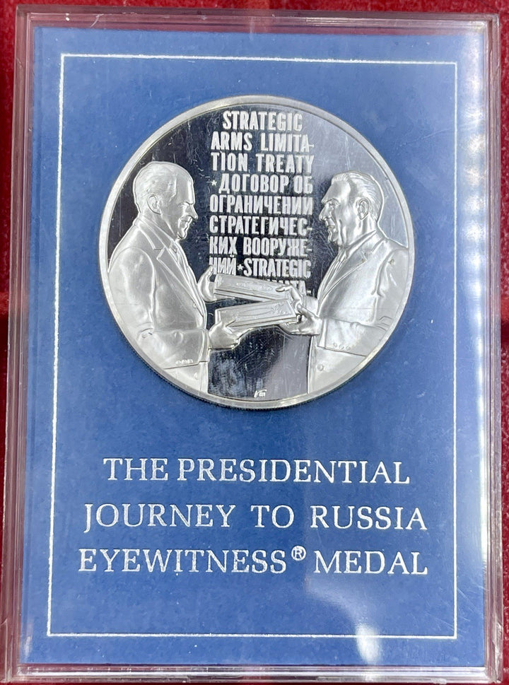 Presidential Journey to Russia Eyewitness Medal Sterling Silver Franklin Mint