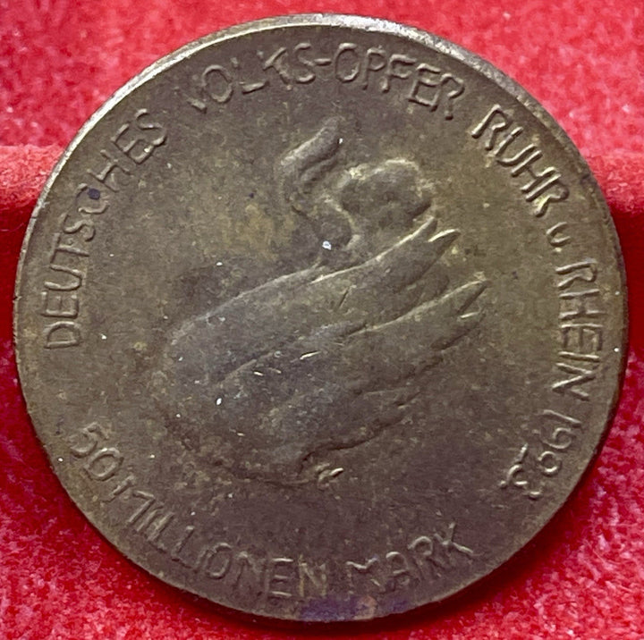 German 1923 Turnfest Gymnastics Festival Medal Solingen Krieger Verband
