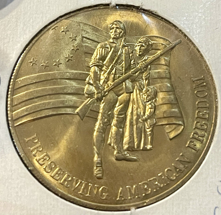1978 American Veteran Medal Honoring Iwo Jima & Preserving America Bronze Tone