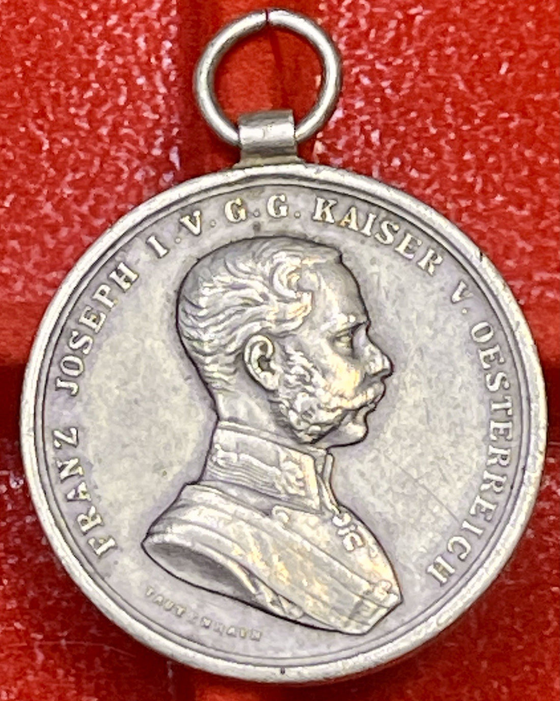 Austro-Hungarian WWI WW1 Bravery Medal First Class Silver Franz Joseph I (1436)
