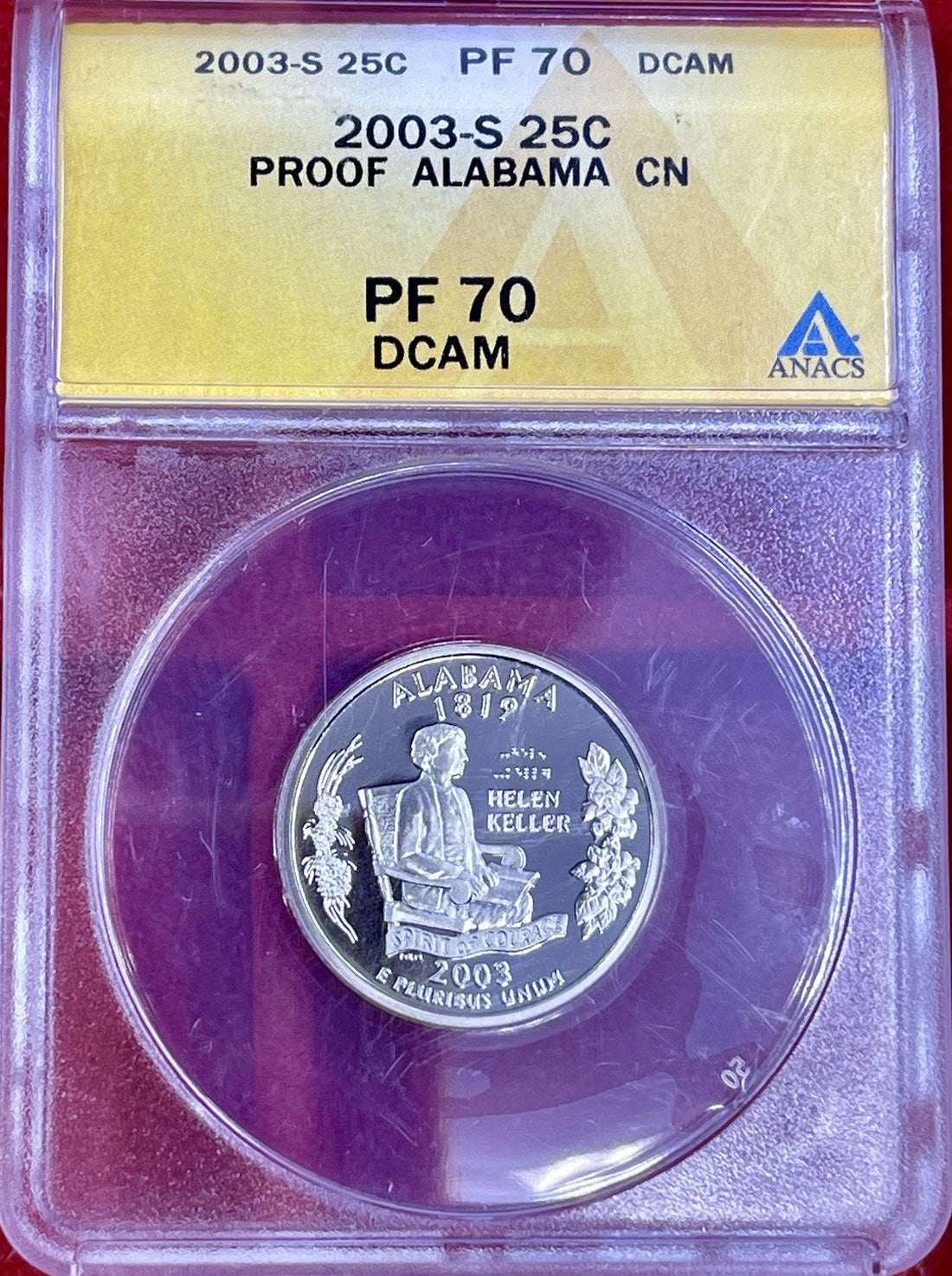 2003 S 25C Clad Alabama Quarter ANACS PR70DCAM