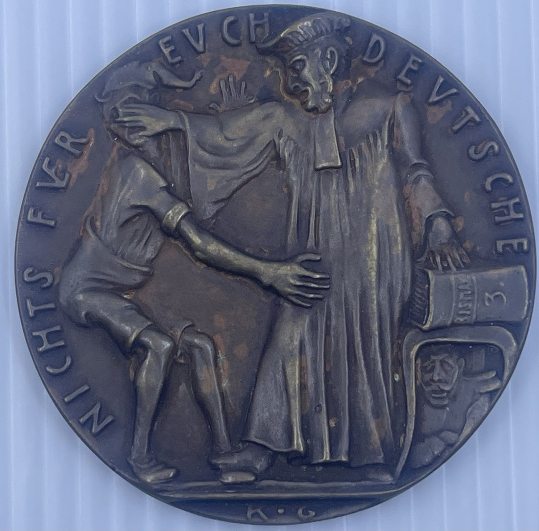 1921 Karl Goetz Bronze Satirical Medal On Bismarck’s Memoirs K-278