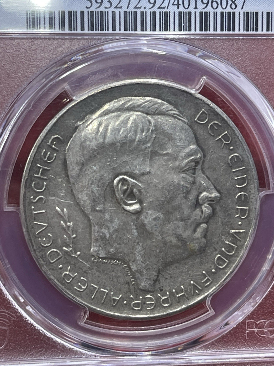 Germany 1938 -WW2 Medal, C-114  PCGS SP Genuine AU Detail