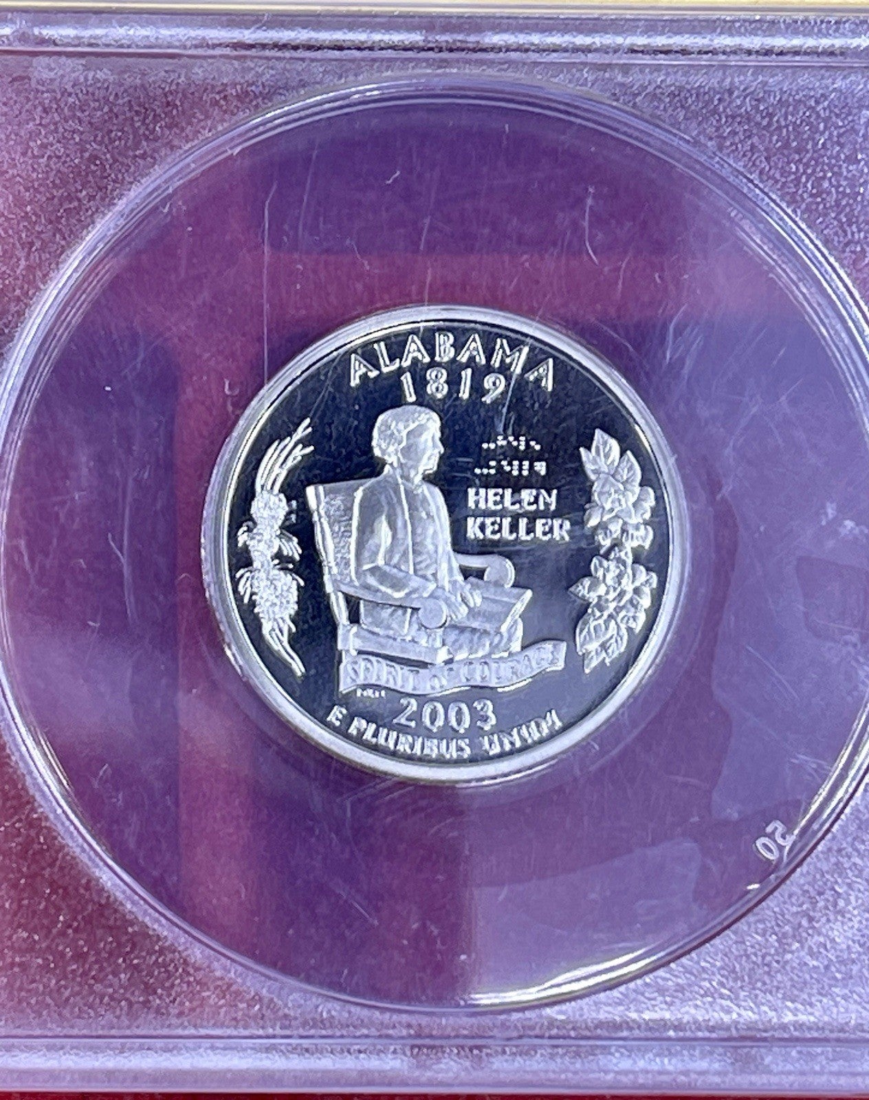 2003 S 25C Clad Alabama Quarter ANACS PR70DCAM