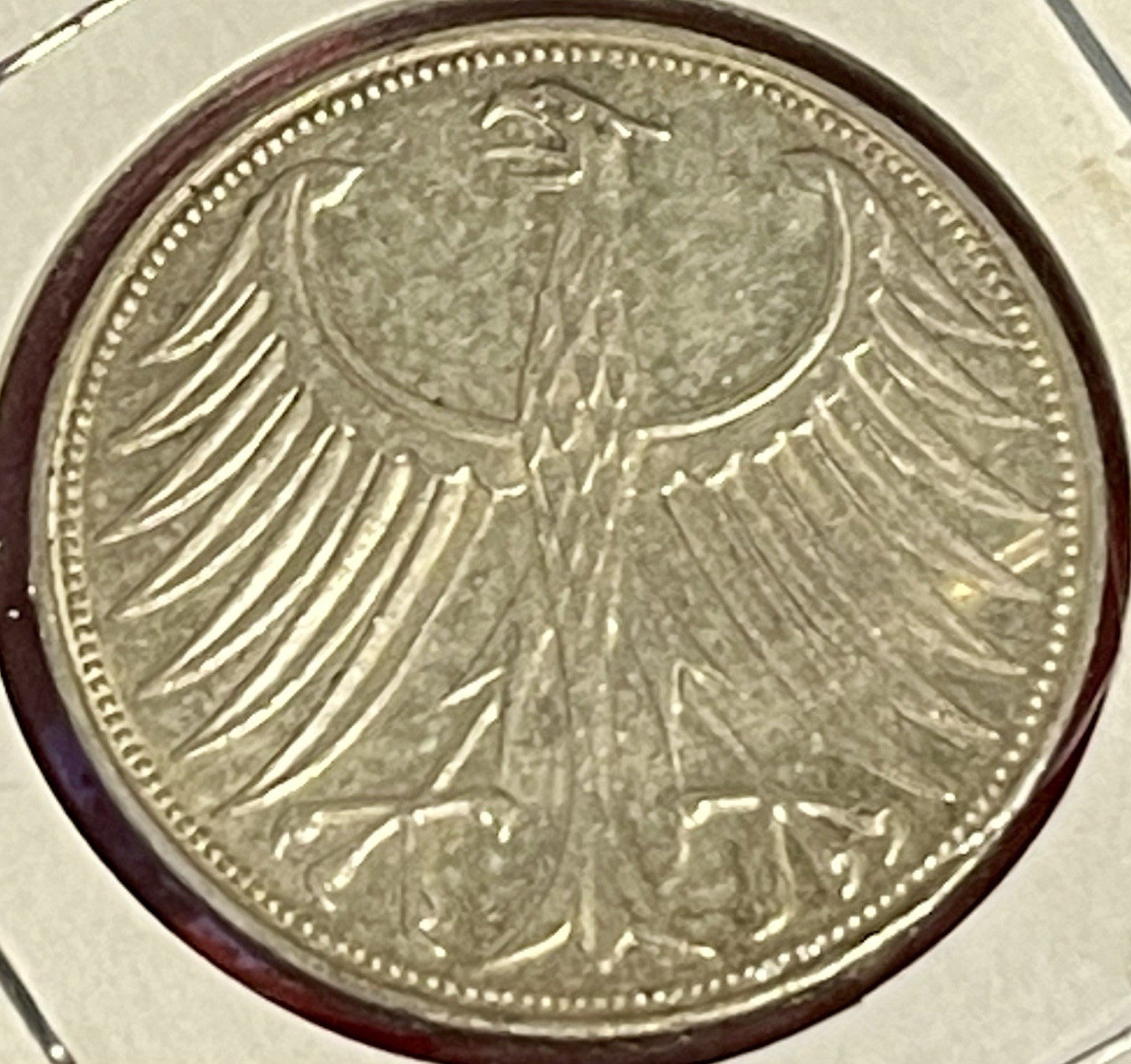GERMANY 1958-G 5 MARK SILVER - KM# 112.1 - Silver Coin