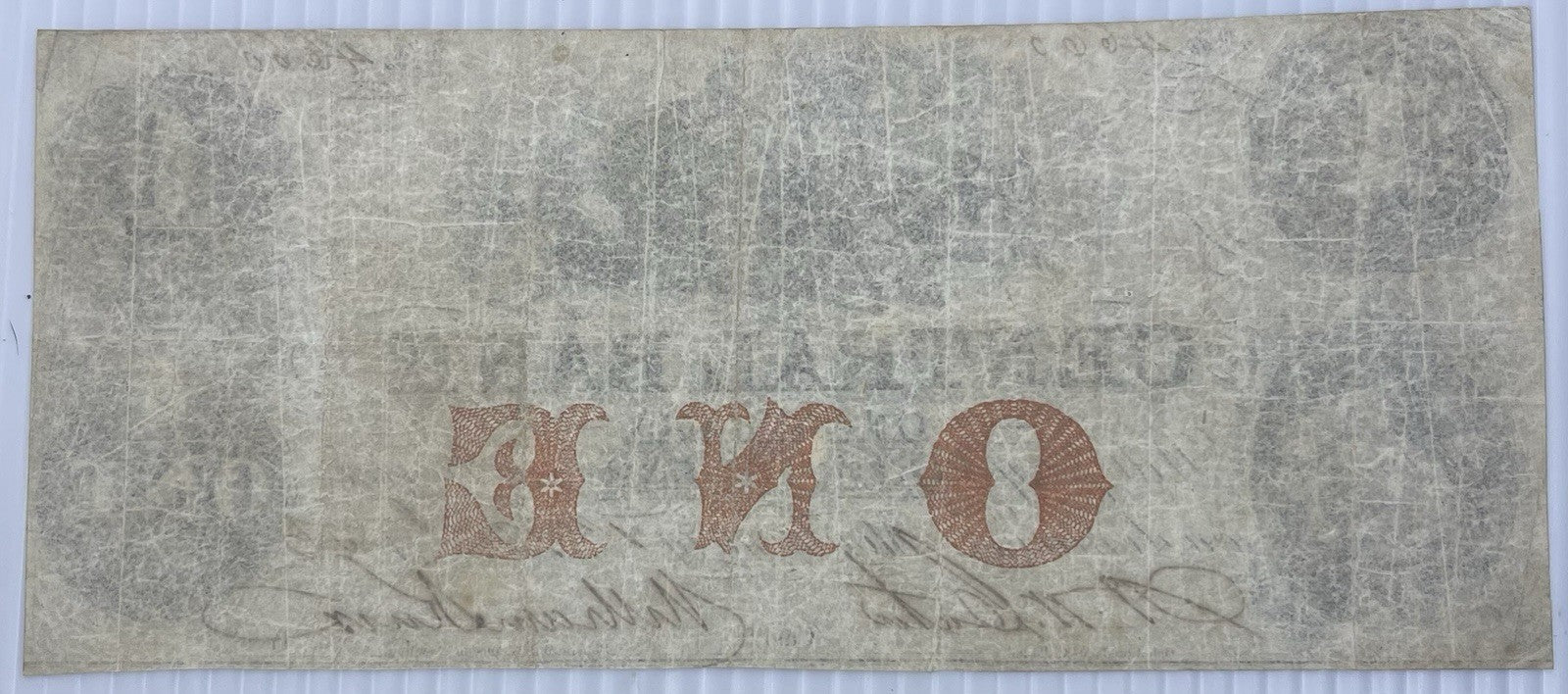 1856 $1 Central Bank of Alabama Obsolete Banknote Horse Wagon Scene