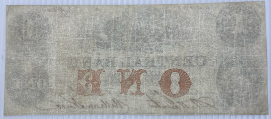 1856 $1 Central Bank of Alabama Obsolete Banknote Horse Wagon Scene