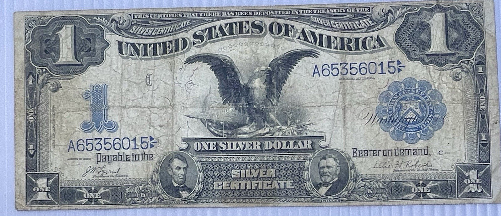 1899 Silver Certificate Black Eagle Silver Cert Bill Note Fr-226a