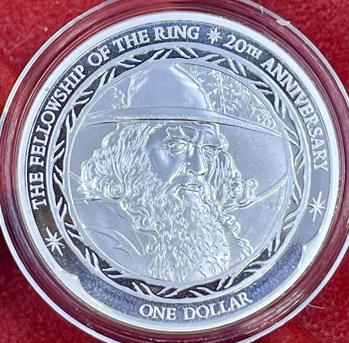 2021 New Zealand GANDALF Fellowship of the Ring 20th Ann. coin .999 fine silver