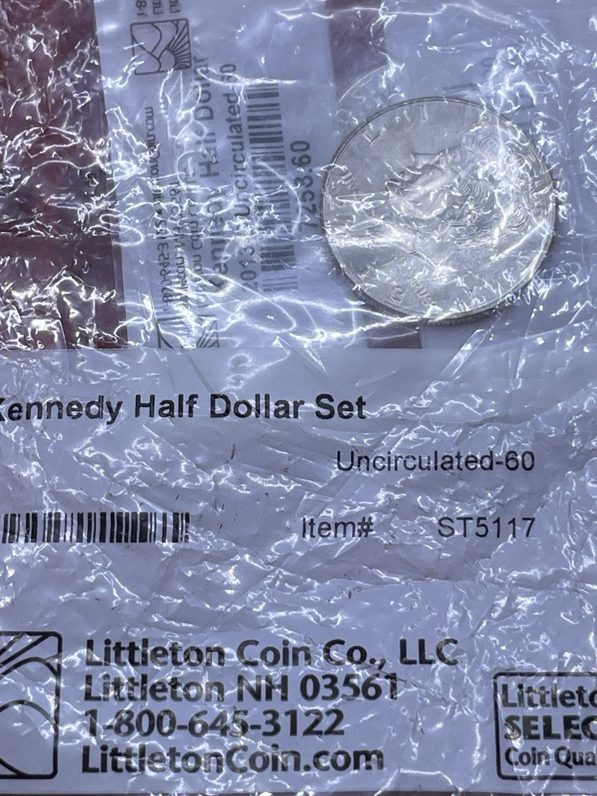 2013 P&D Kennedy Mint Sealed Uncirculated Half Dollar Coins Cut From Littleton