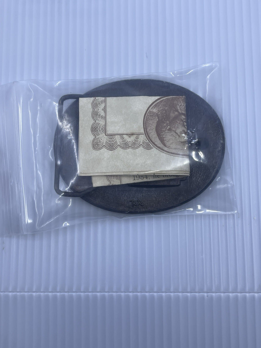 Elvis Presley 1977 First Edition Commemorative Memorial Brass Belt Buckle W/COA