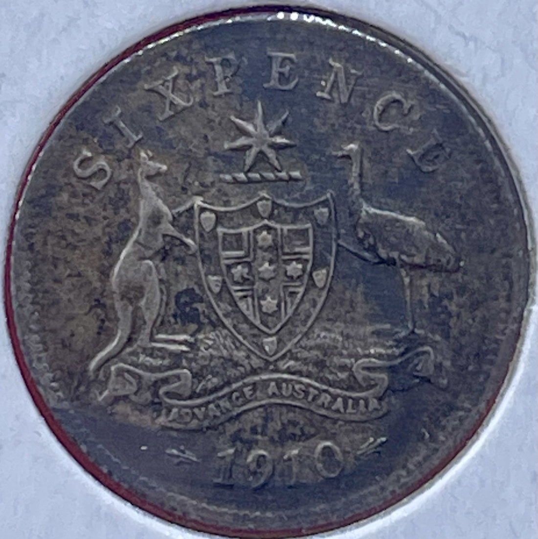 Australia Sixpence 1910 - King Edward VII - 0.925 Silver Coin