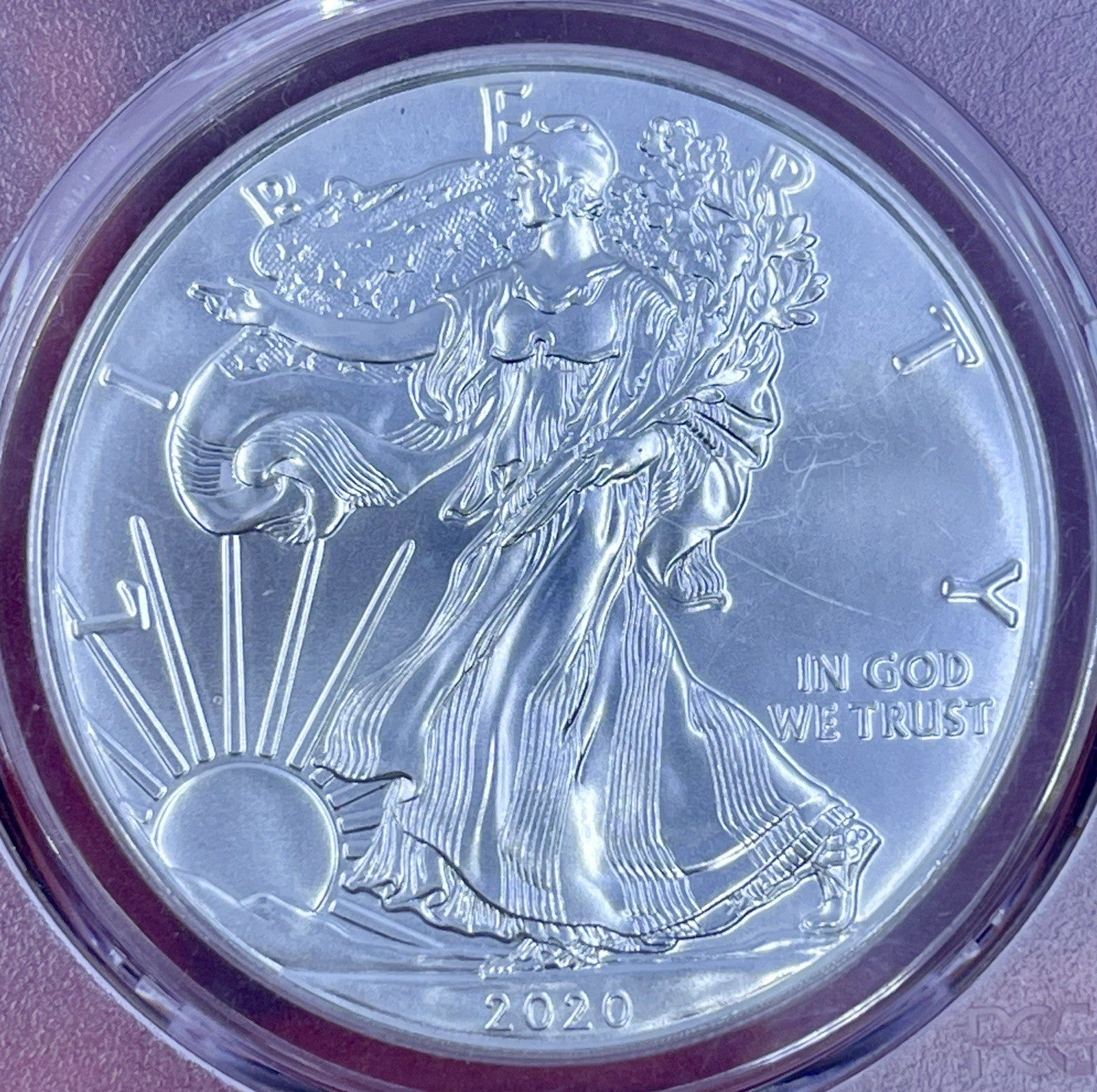 2020 Silver Eagles PCGS MS-70 Silver Eagle Donald Trump Label