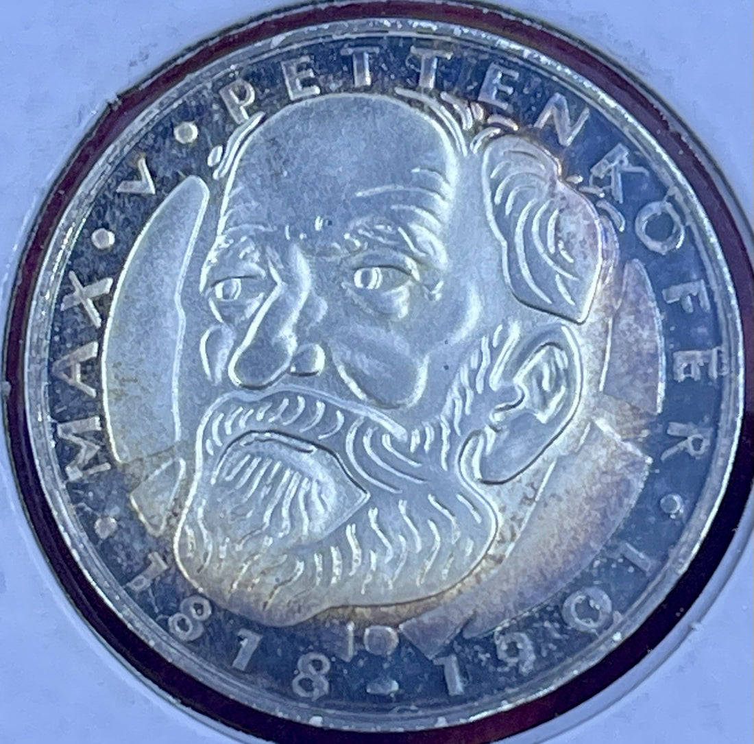 1968-D Germany Federal Republic 5 Mark .625 Max Pettenkofer Toner Coin