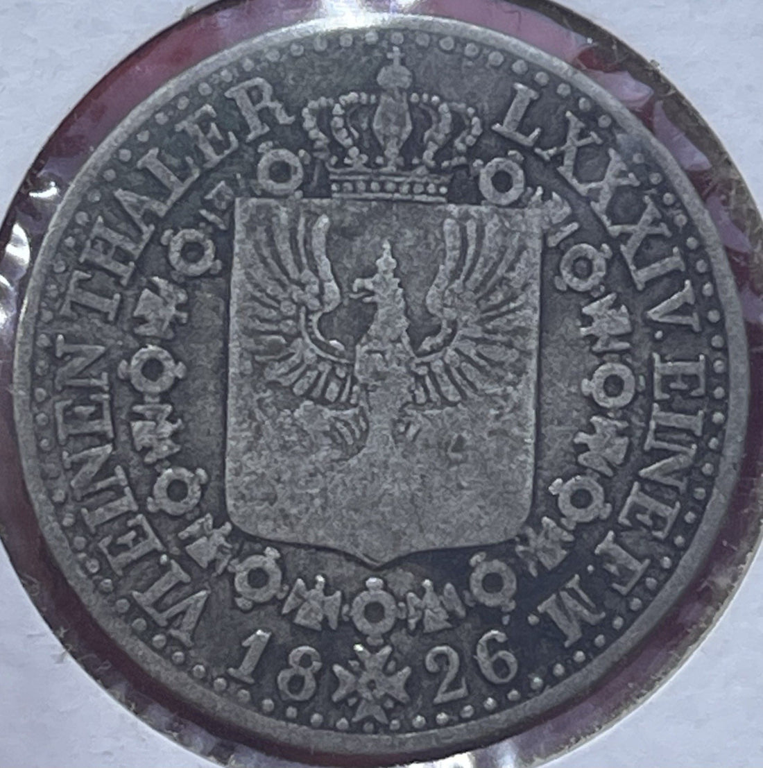 🇩🇪 GERMANY PRUSSIA 1/6 THALER 1826 A SILVER Coin
