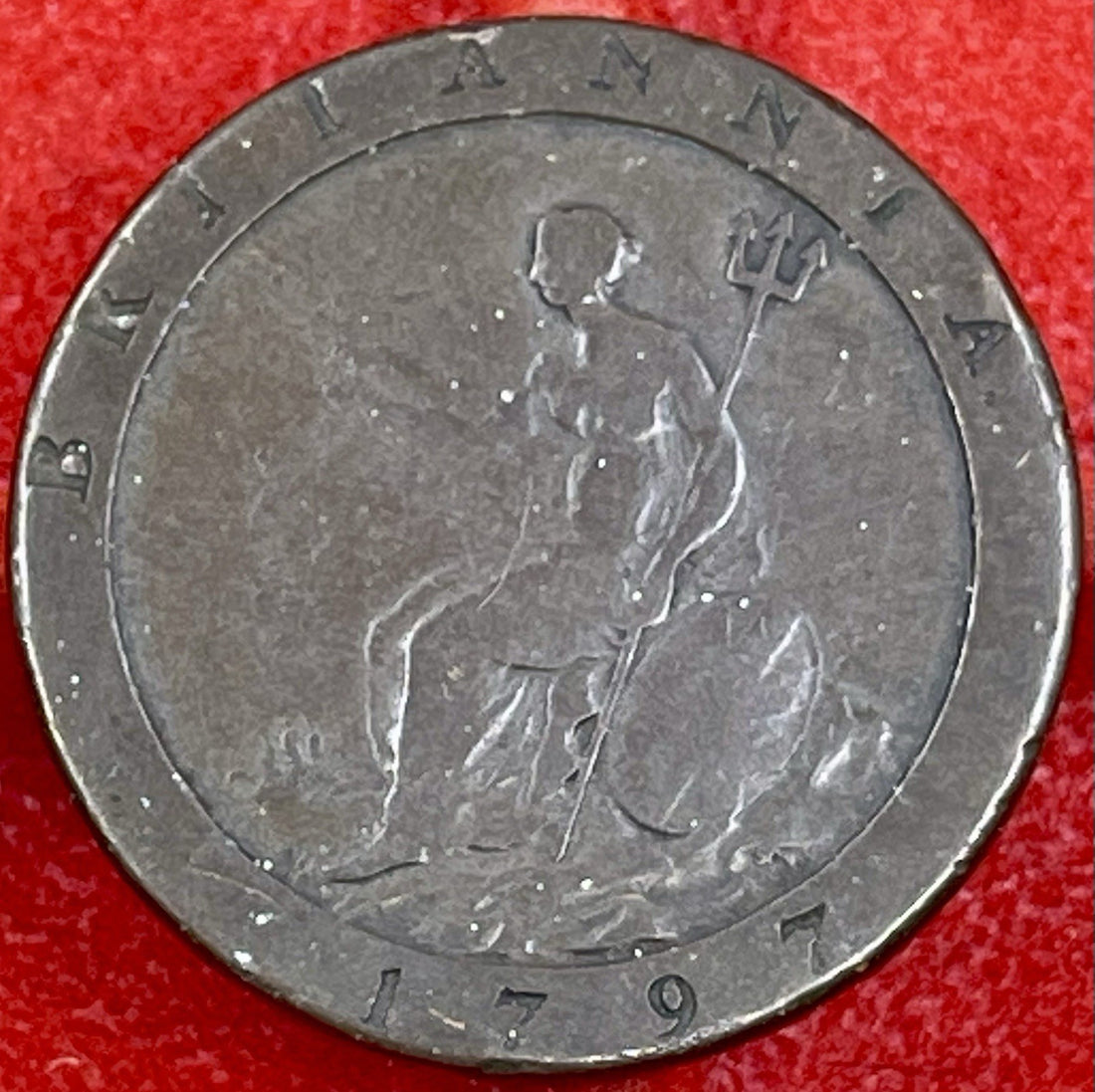 BRITAIN 1797 Cartwheel Penny King George III 1 Oz Copper 1 Year Issue Coin