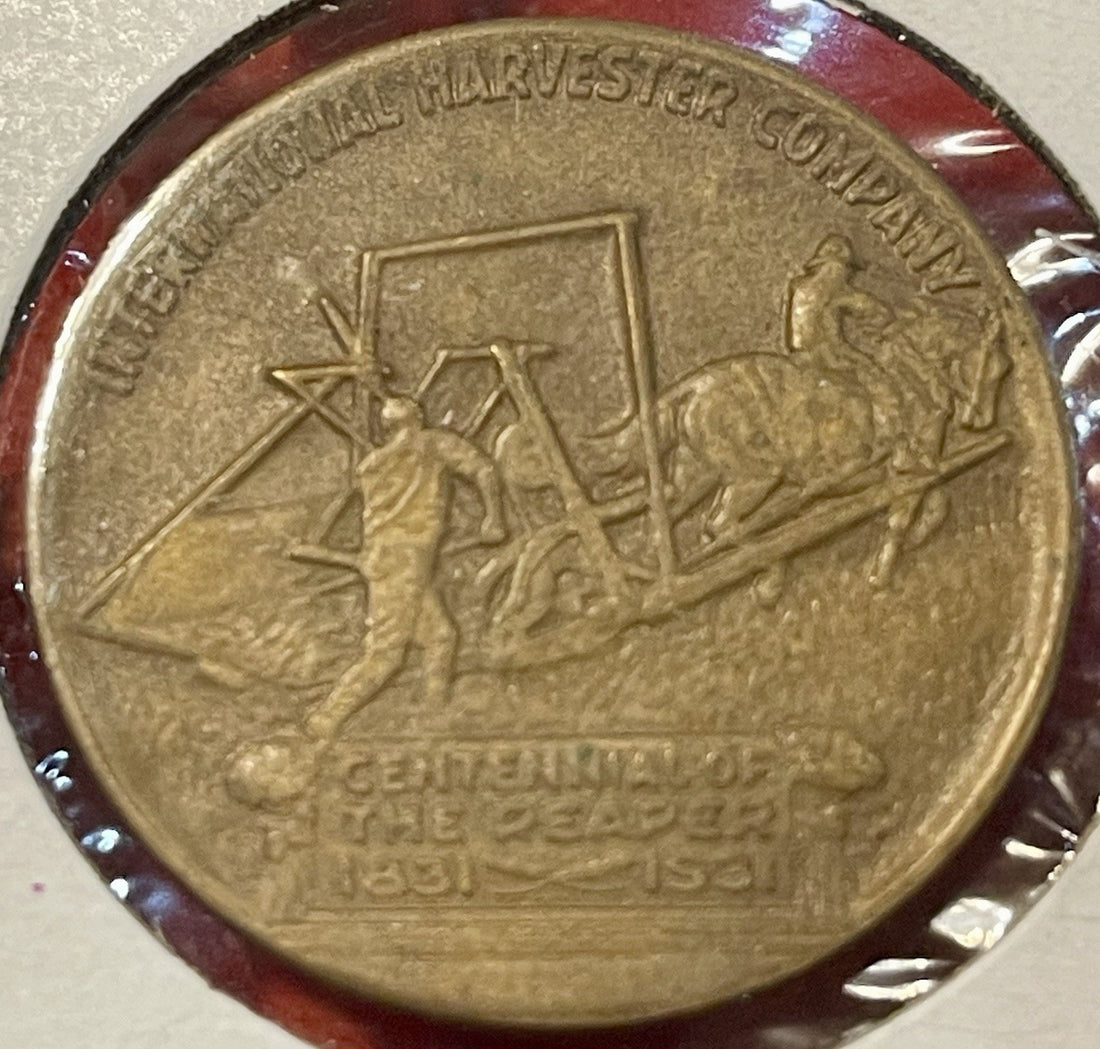 1931 Cyrus Hall McCormick Centennial Of The Reaper Bronze Medal TC-105818