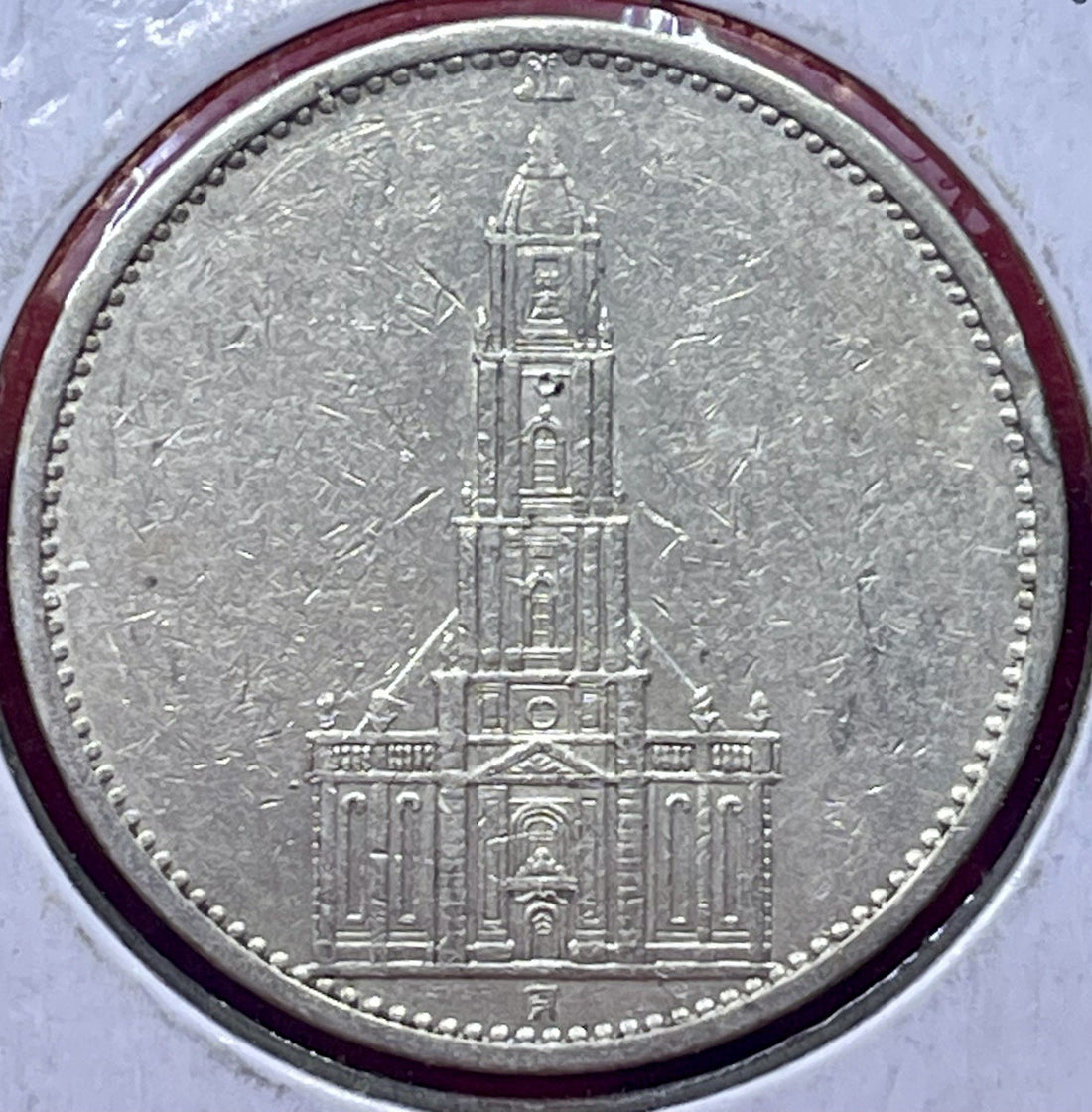 WWII 1935 A Germany Third Reich Five 5 Reichsmark Mark Silver Coin