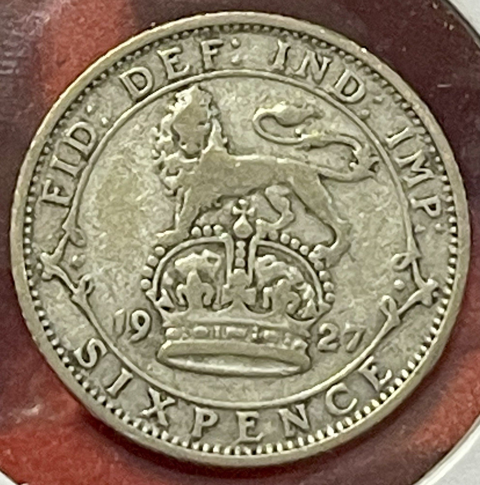 1927 Great Britain 6 Pence .925 Silver Coin KM# 815 Sixpence .