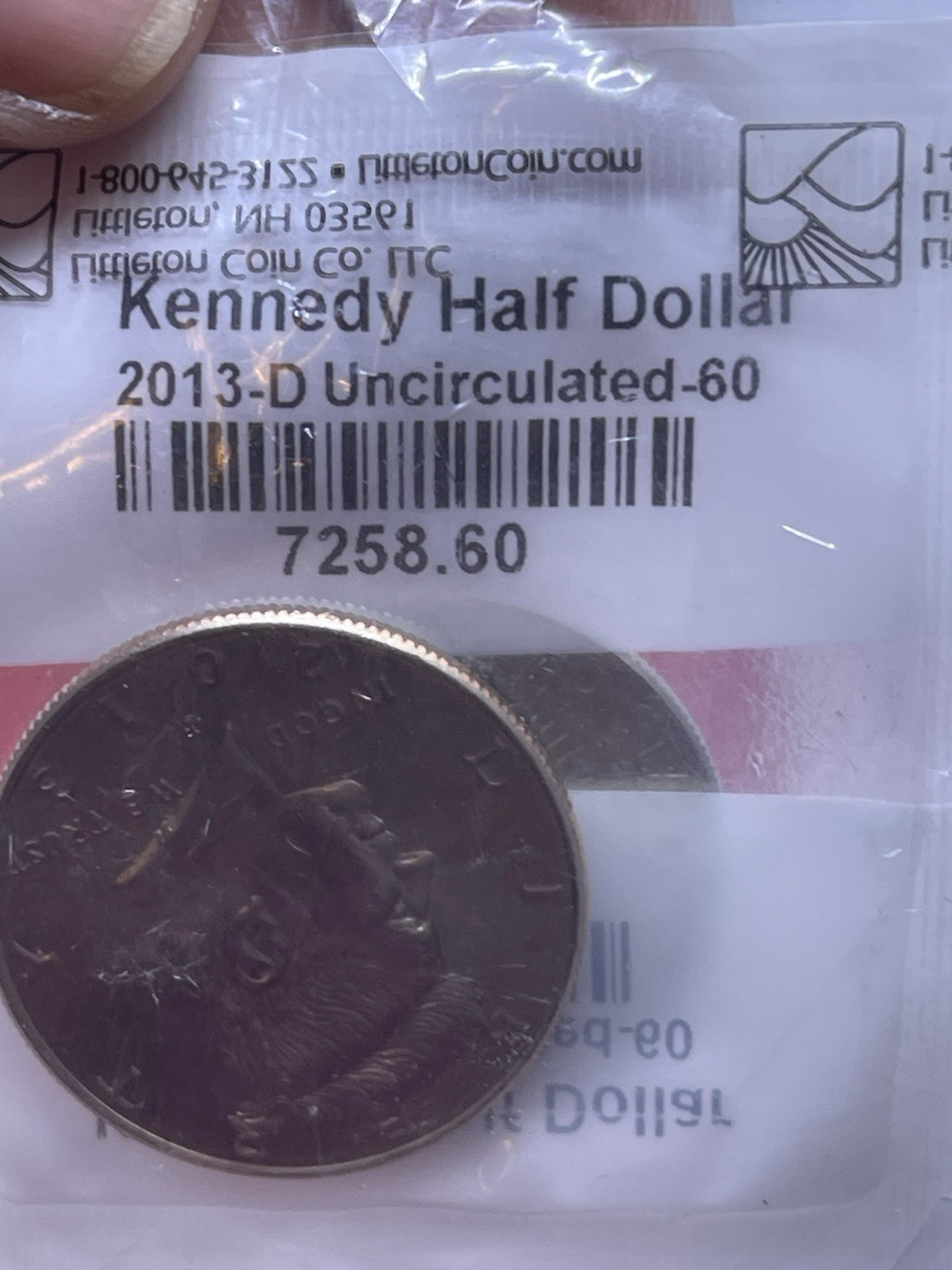 2013 P&D Kennedy Mint Sealed Uncirculated Half Dollar Coins Cut From Littleton