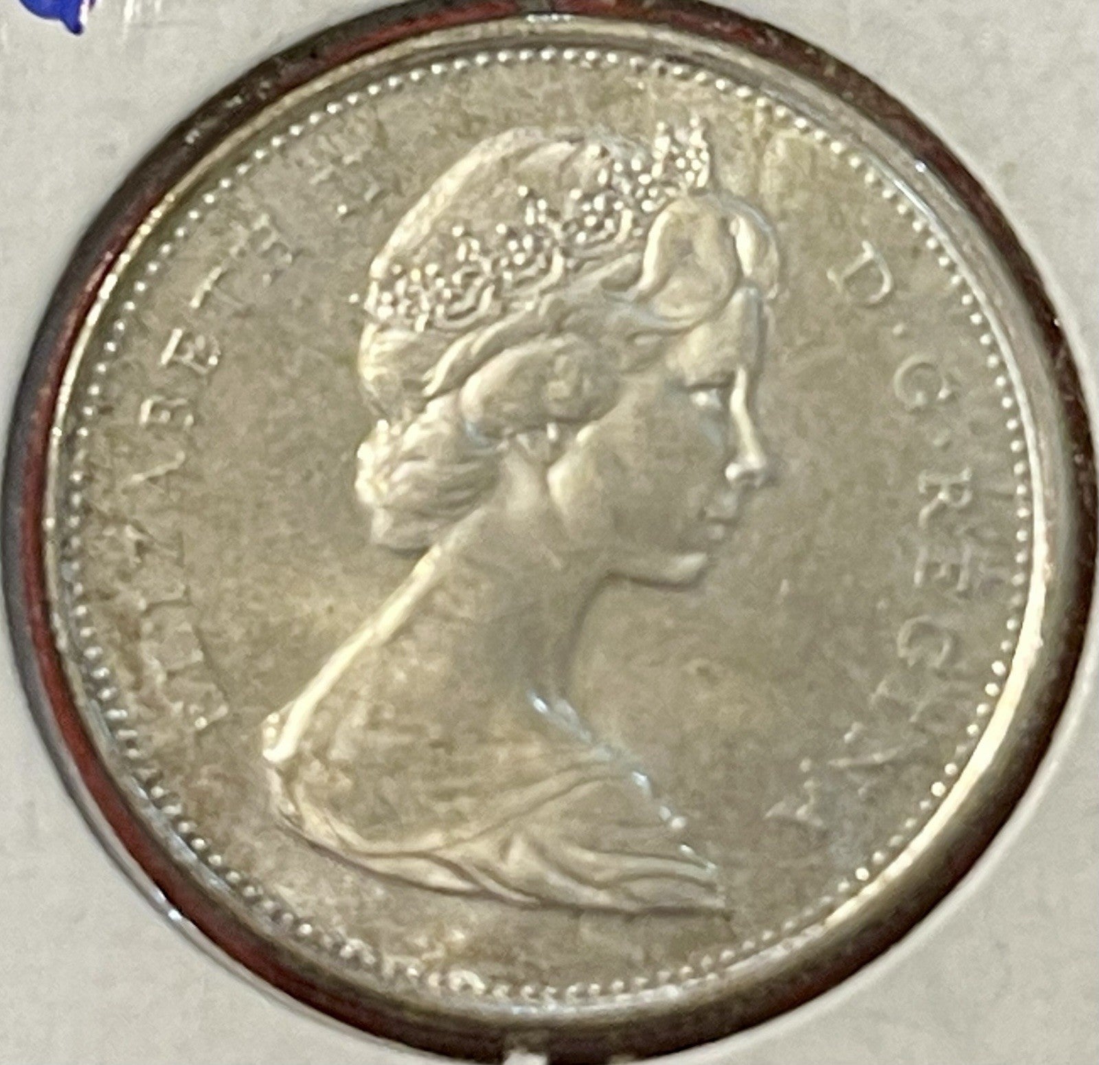 1968 Canada Silver 25 Cents – Caribou – .800 Silver – AU Condition