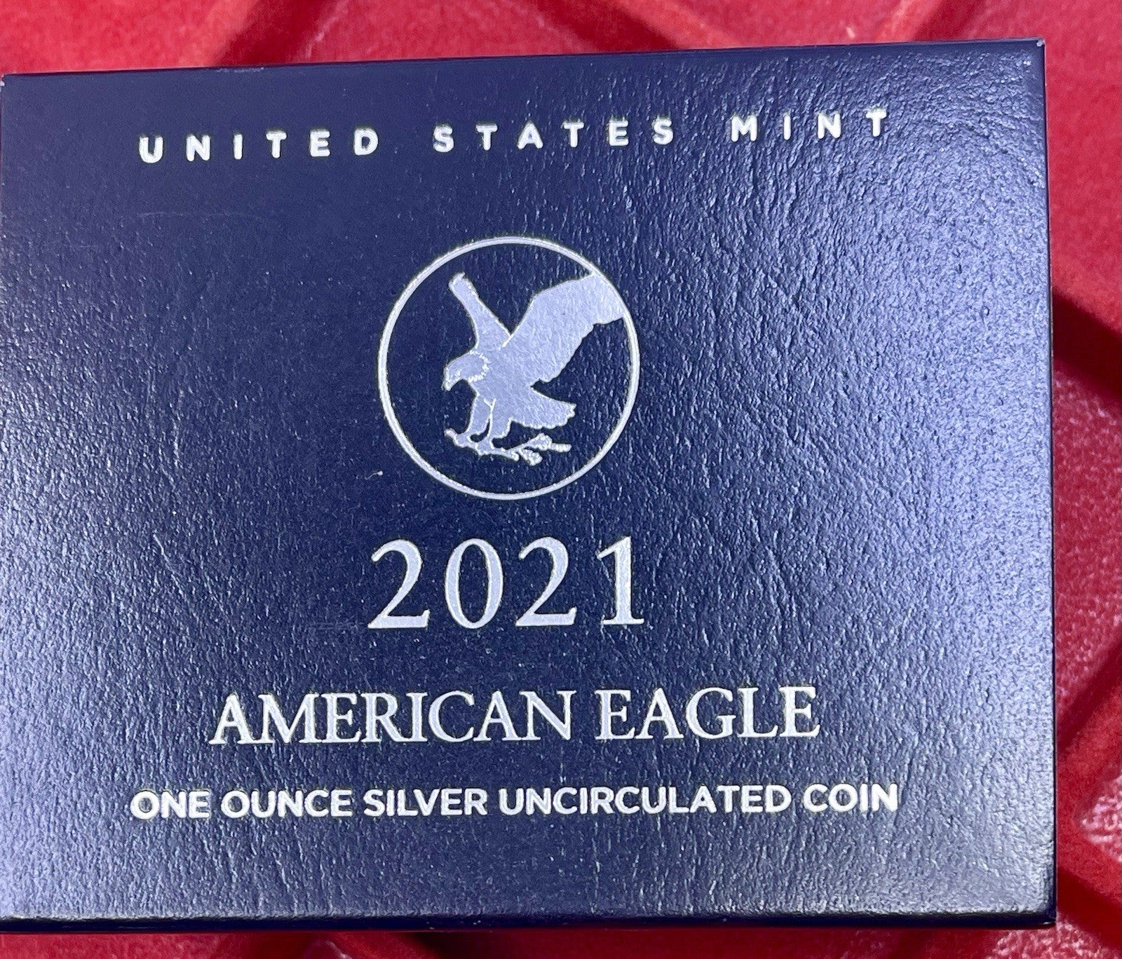 2021 American Eagle One Ounce Silver Uncirculated Coin Box & COA