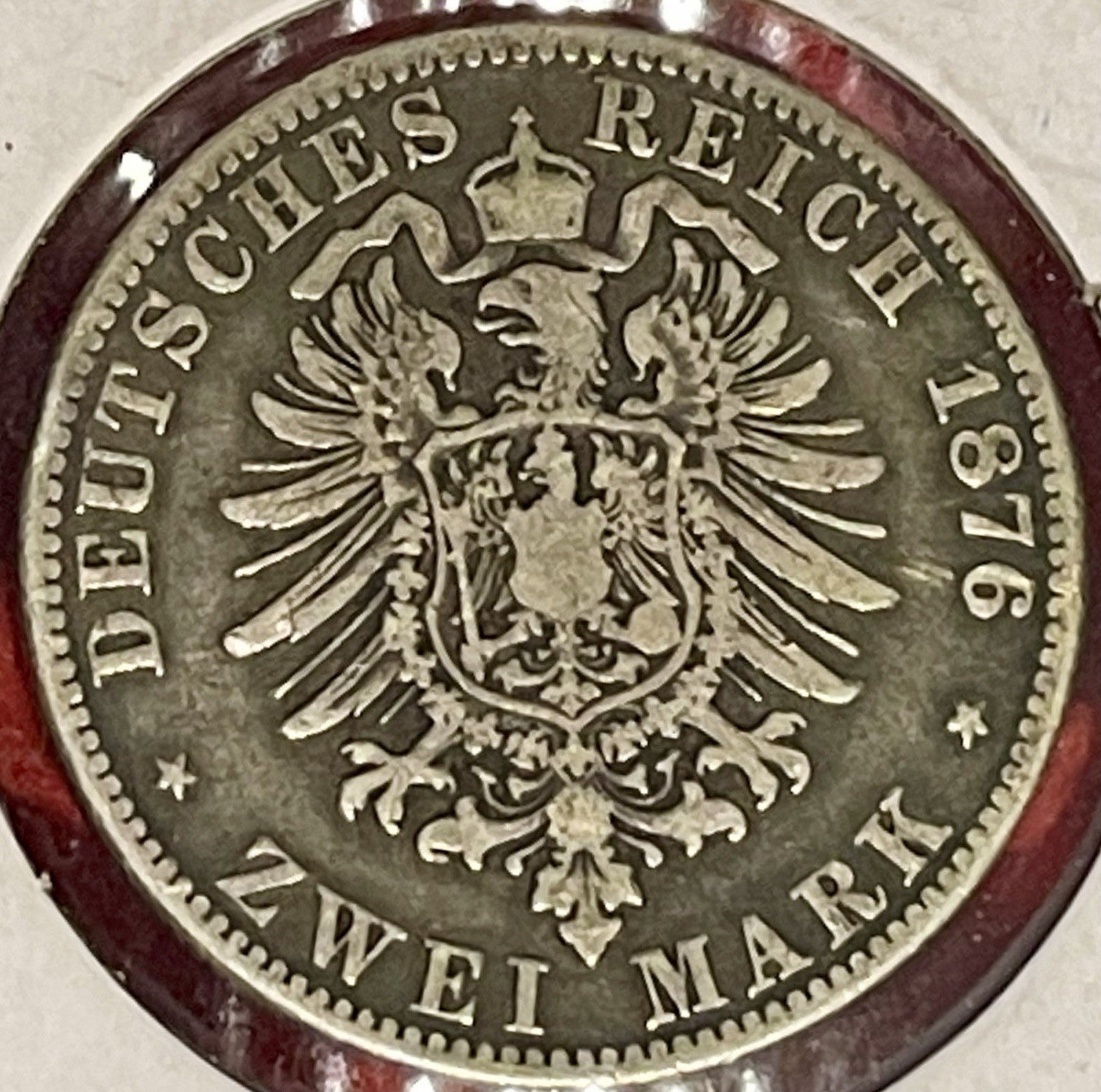 1876-A Prussia 2 Marks KM-506 Silver Coin