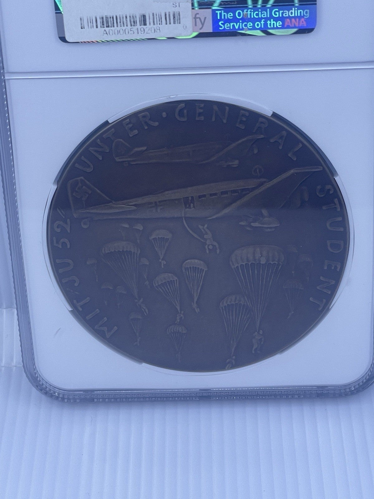 1941 Karl Goetz “Airborne Troops At Crete” Kienast -587 NGC 62 BN Medal