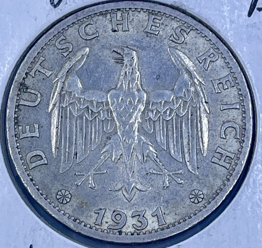GERMANY 1931 A 3 Reichsmark KM-74.Silver coin