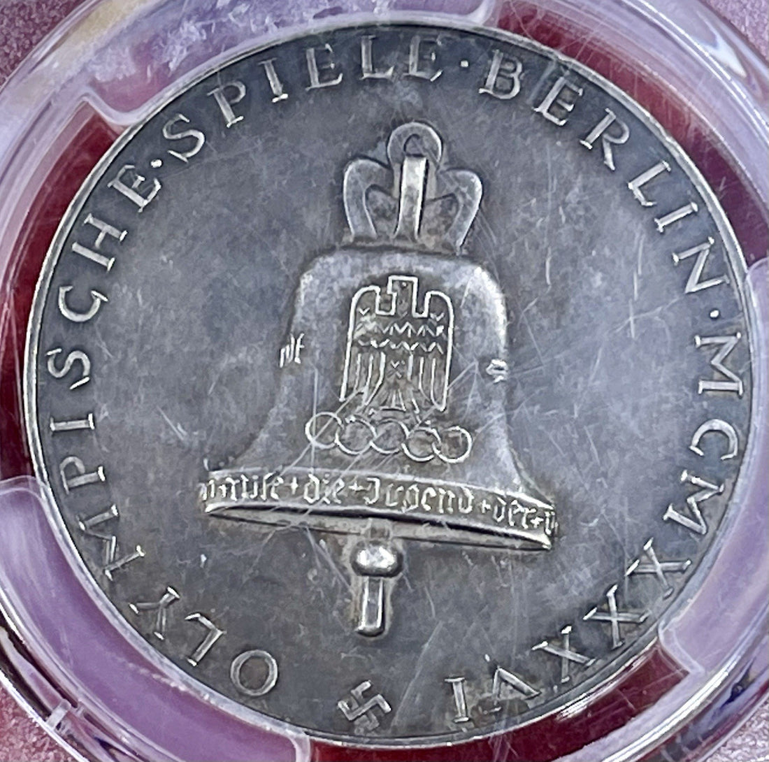 Germany - Third Reich silver medal 1936, PCGS SP62, "1936 Berlin Olympics"