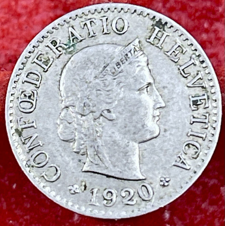 Switzerland, 5 Rappen, 1917 B, KM#26