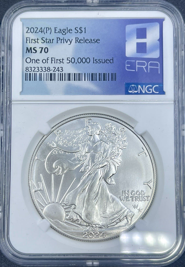 2024-P Star Privy American Silver Eagle NGC MS70 First Release One of First 50K