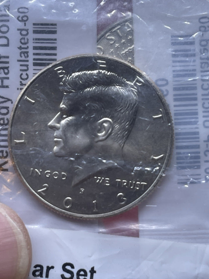 2013 P&D Kennedy Mint Sealed Uncirculated Half Dollar Coins Cut From Littleton