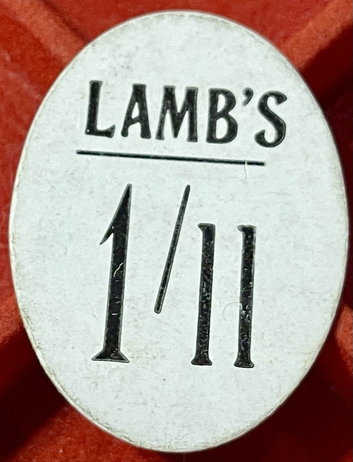 Vintage Lamb’s 1/11 Price Label Pre-Decimal Shop Tag Conduit Street London