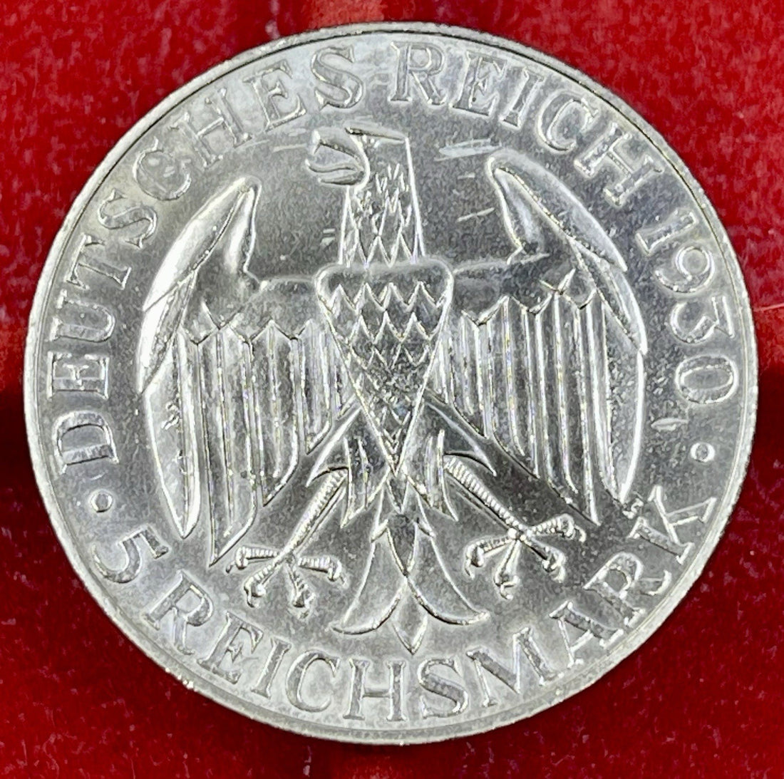 GERMAN 3 MARK REICHSMARK 1930 D Graf ZEPPELIN & Eagle  1929 Silver Coin WEIMAR