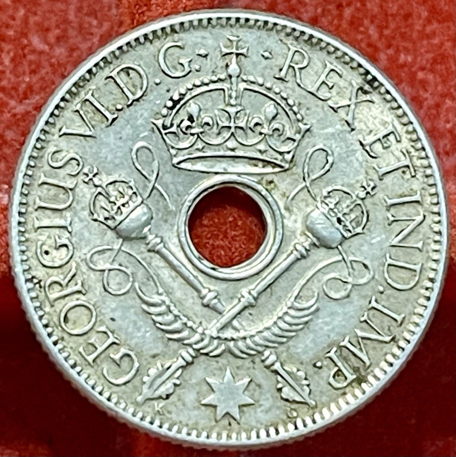 SILVER - Quarter-Sized - 1938 New Guinea 1 Shilling - World Silver Coin