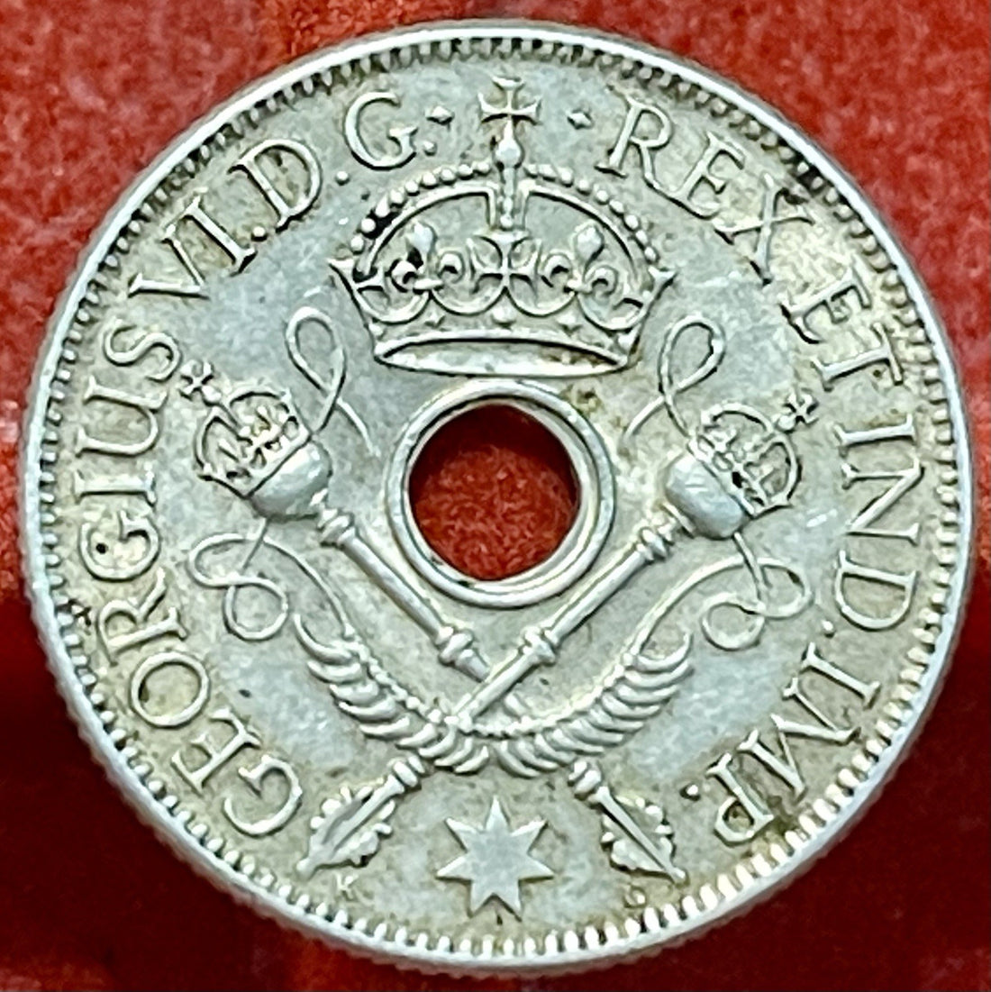 SILVER - Quarter-Sized - 1938 New Guinea 1 Shilling - World Silver Coin