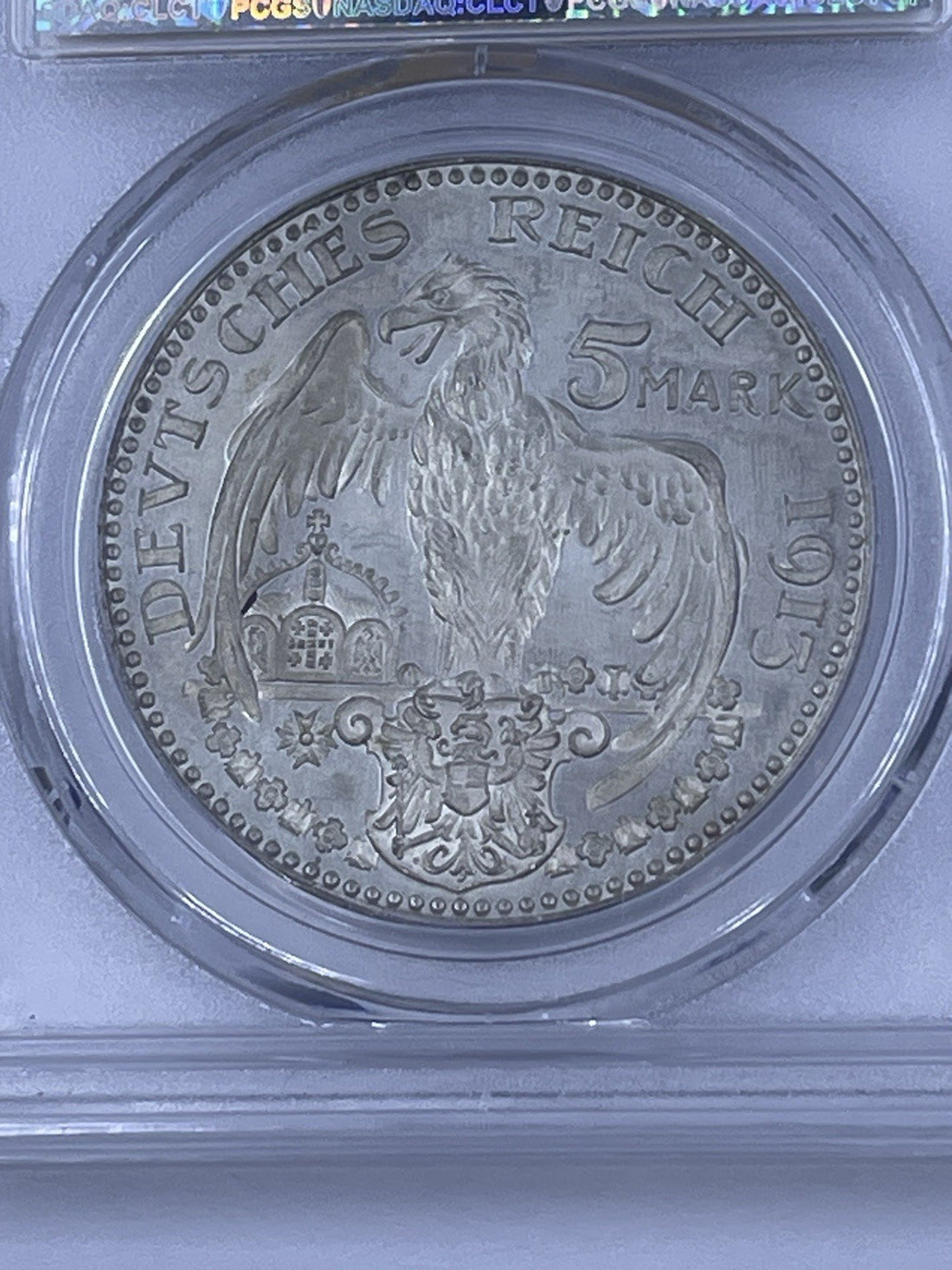 Germany 1913 5 Mark Bavaria PCGS SP64 Sch53G1 Silvered Bronze Coin