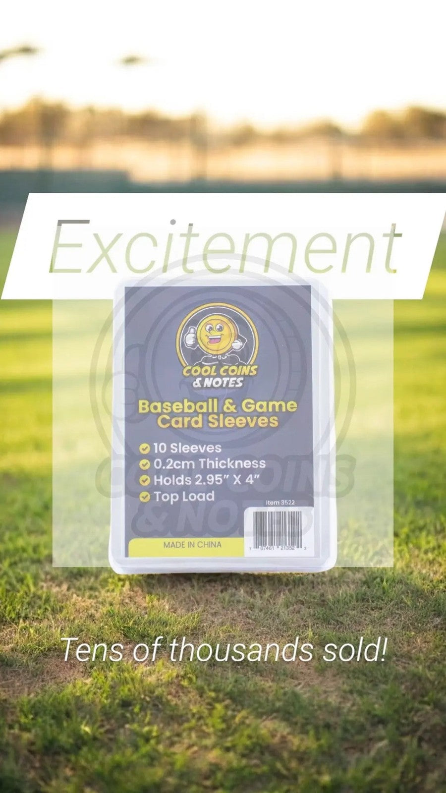 10 Clear Baseball Game Rigid Card Sleeves Topload Holders 3" X 4" Cool Coins &