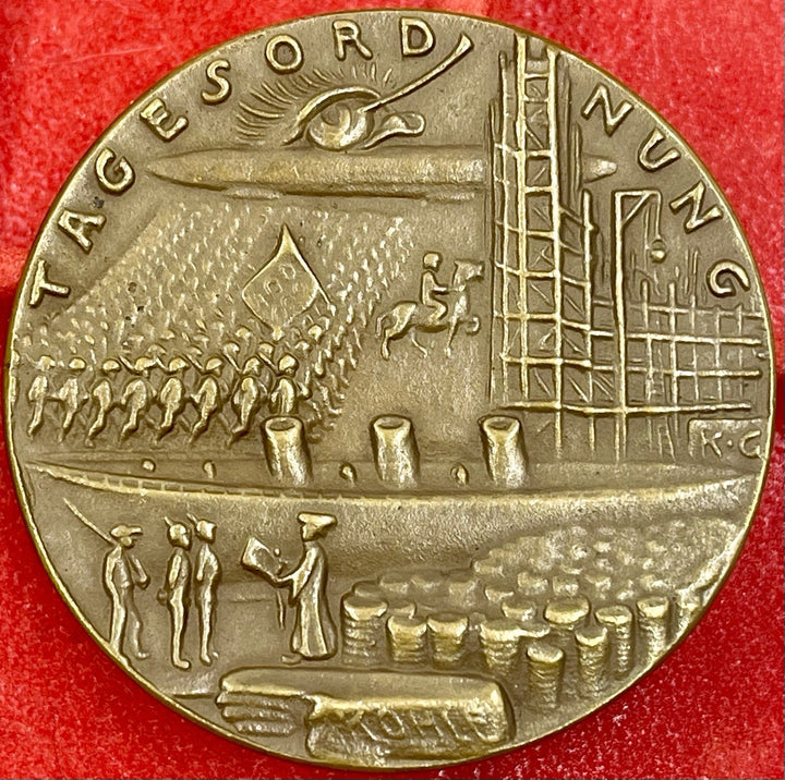 Karl Goetz Medal – Kienast 270: “On the Agenda in Spa” (1920) Satirical Medal