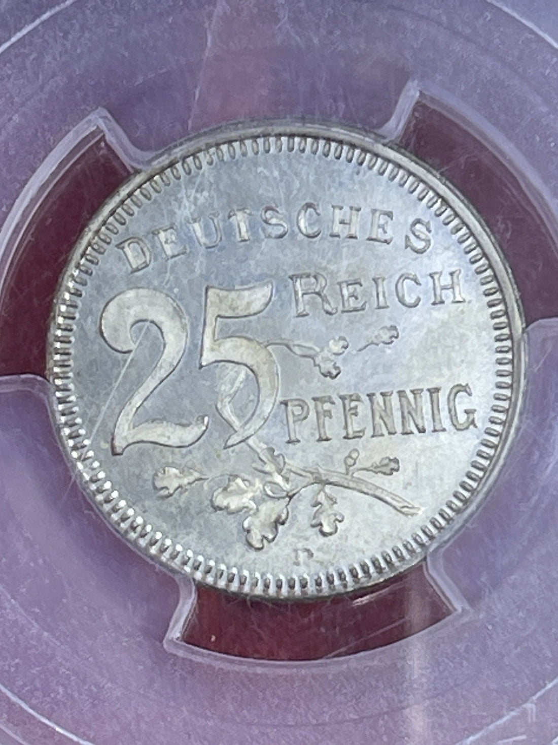 1908-D Germany 25 Pfg Pfennig PCGS SP65 Silver Coin