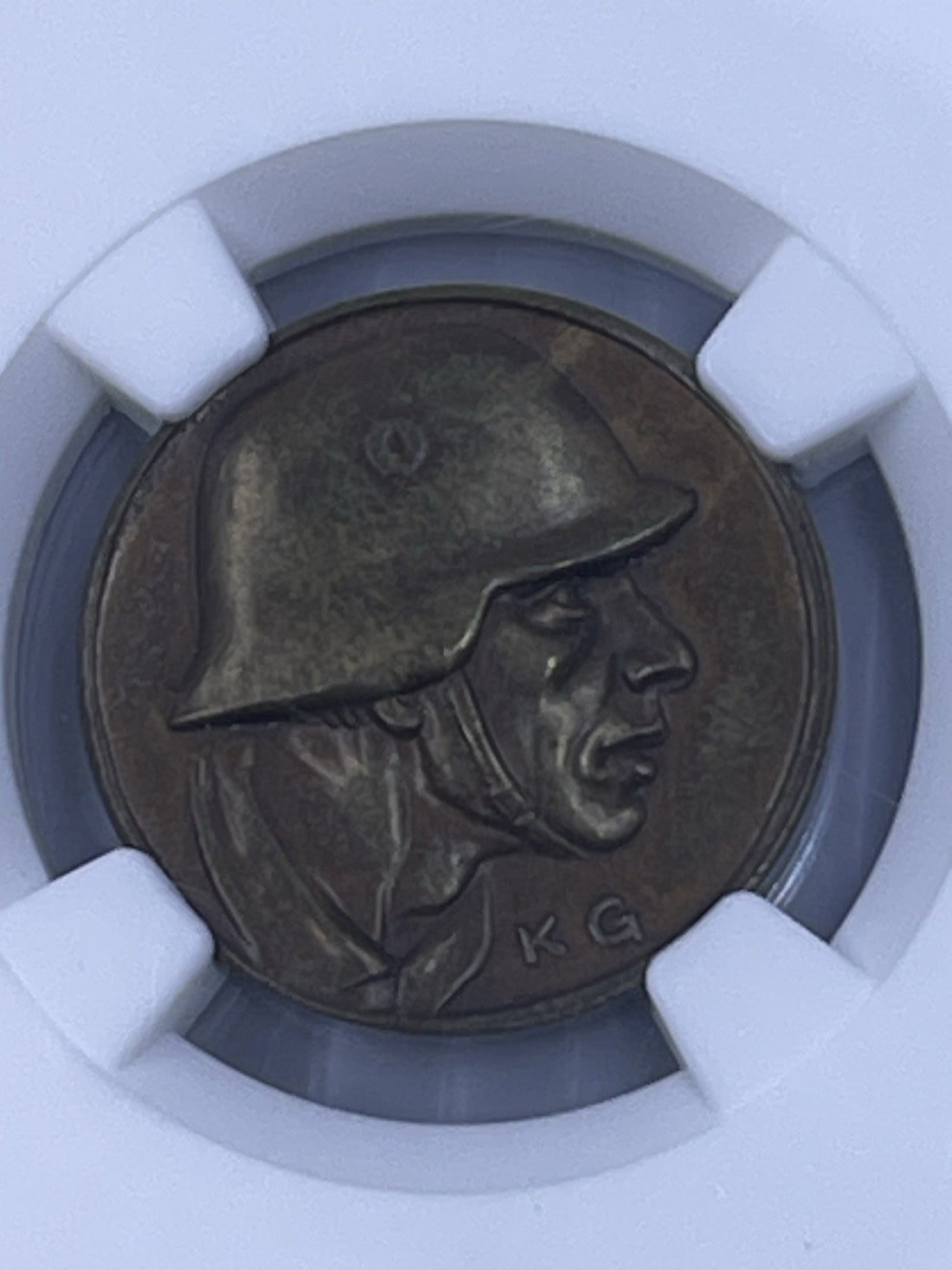 1917 Karl Goetz K - 249 Christmas On the Front- NGC 62 Satirical Medal