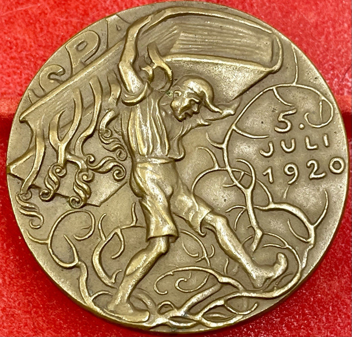Karl Goetz Medal – Kienast 270: “On the Agenda in Spa” (1920) Satirical Medal
