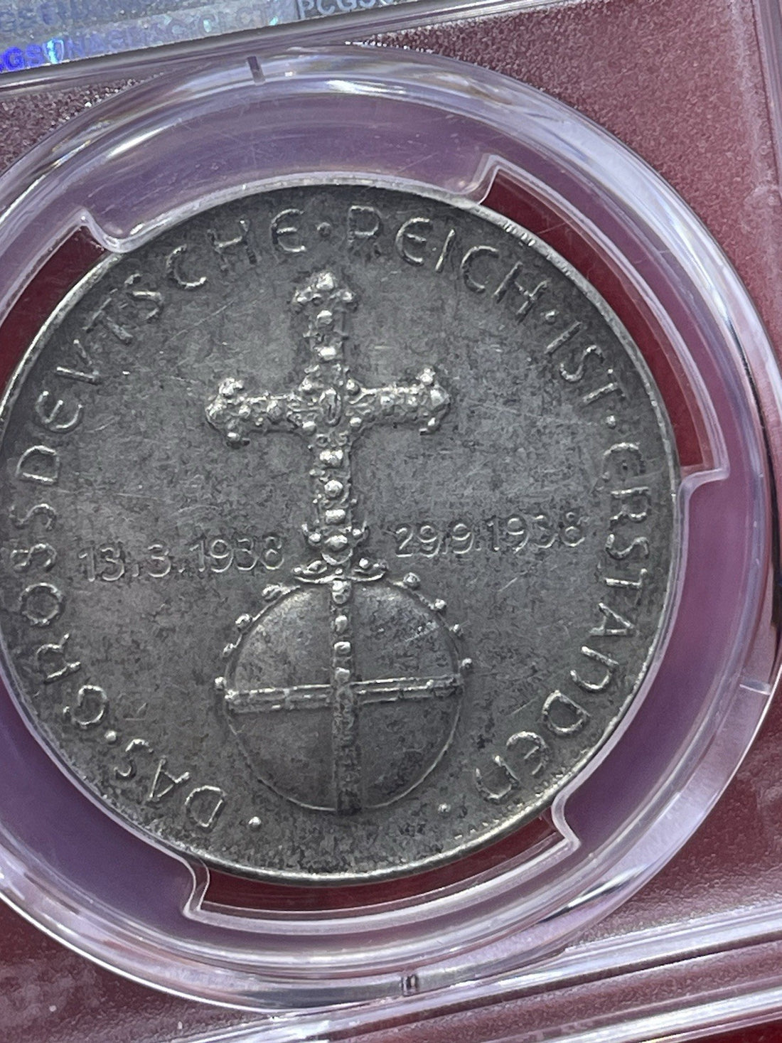 Germany 1938 -WW2 Medal, C-114  PCGS SP Genuine AU Detail